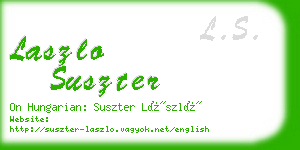 laszlo suszter business card